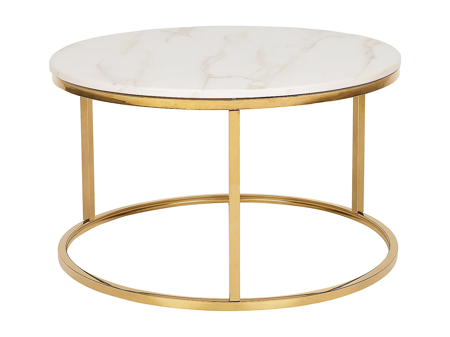 Table basse CORAL Marbre/doré