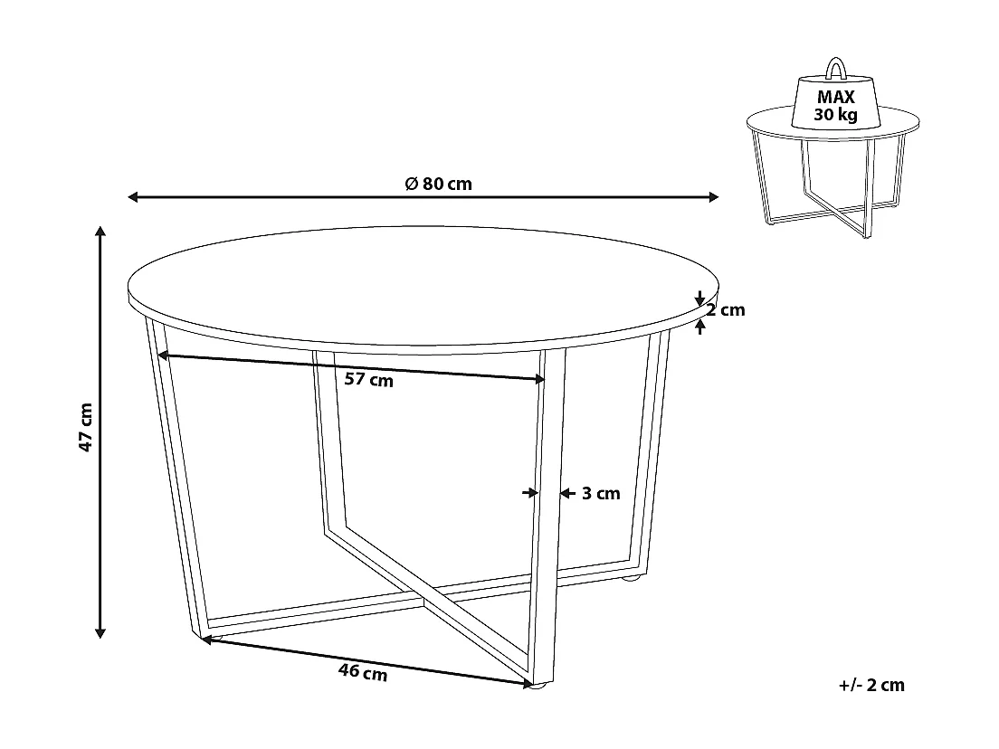 Table basse ORICK Marron foncé