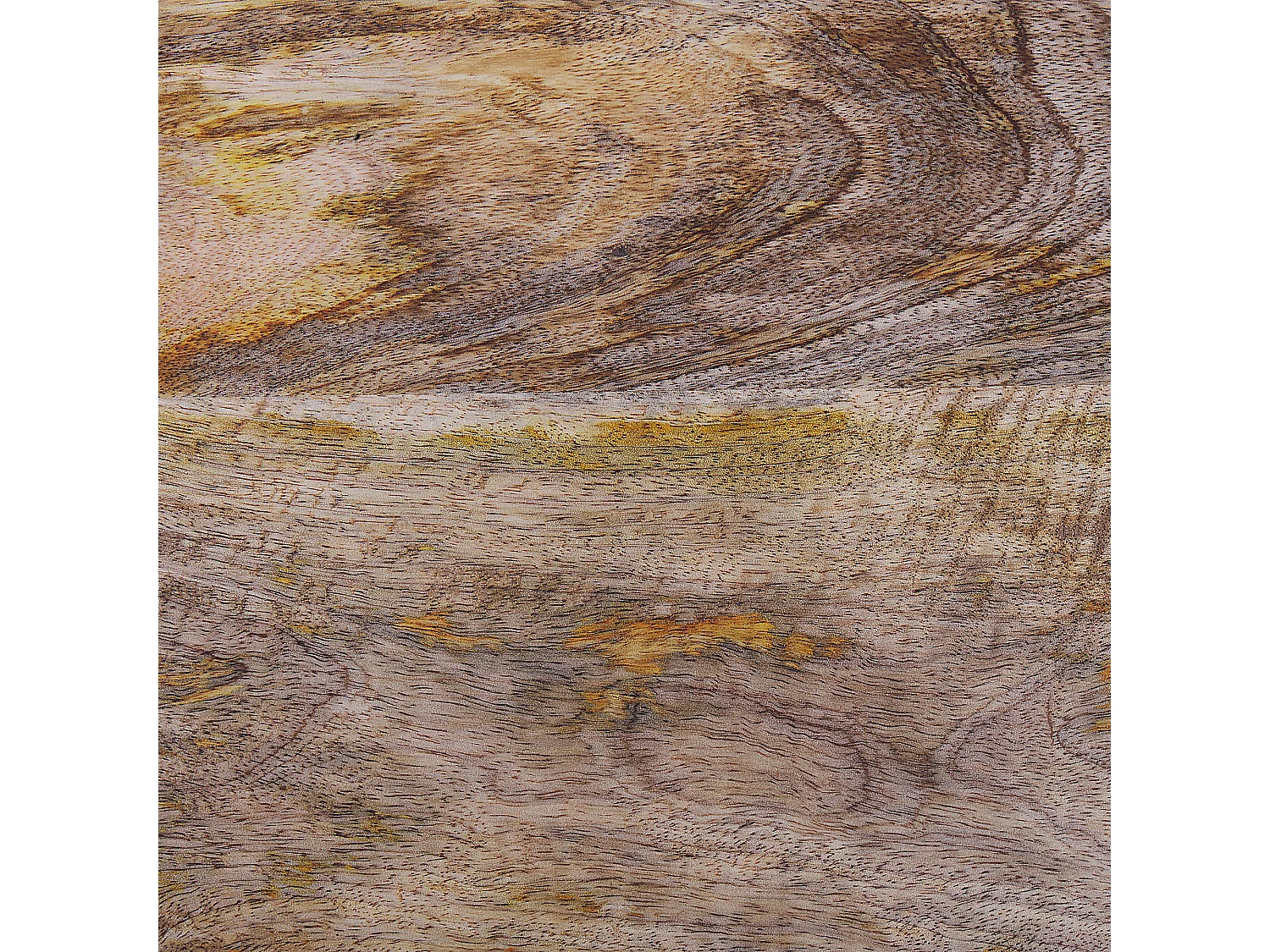 Couchtisch Mangoholz hellbraun / schwarz ⌀ 49 cm EDNA