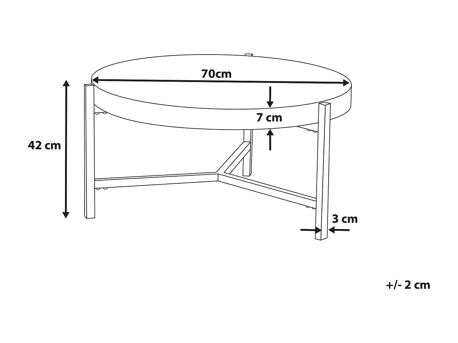 Multifunktionaler Couchtisch Beton-Optik MDF Metall grau Bonita