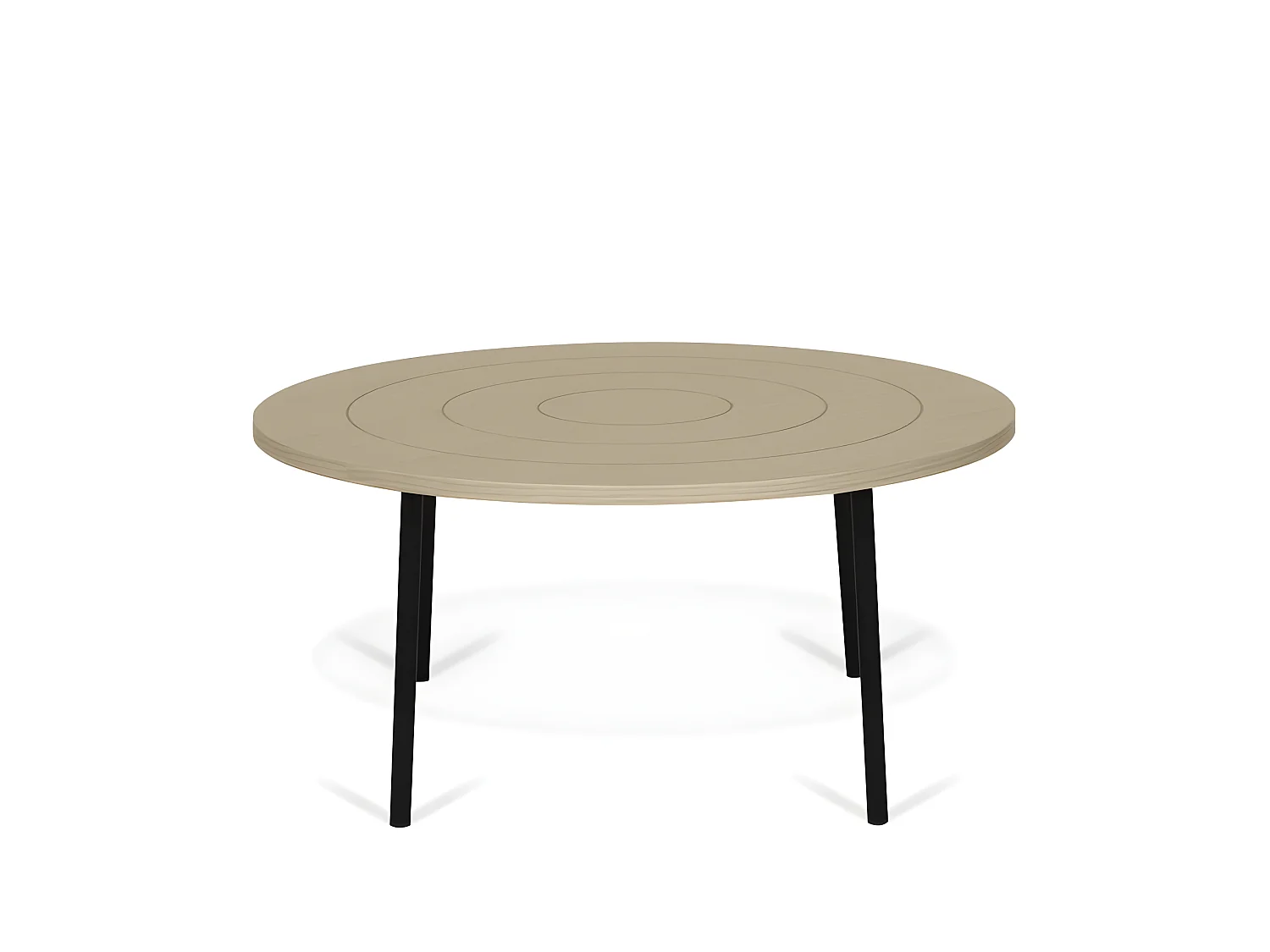 Table basse PLY 80 - chêne clair et métal noir - TEMAHOME