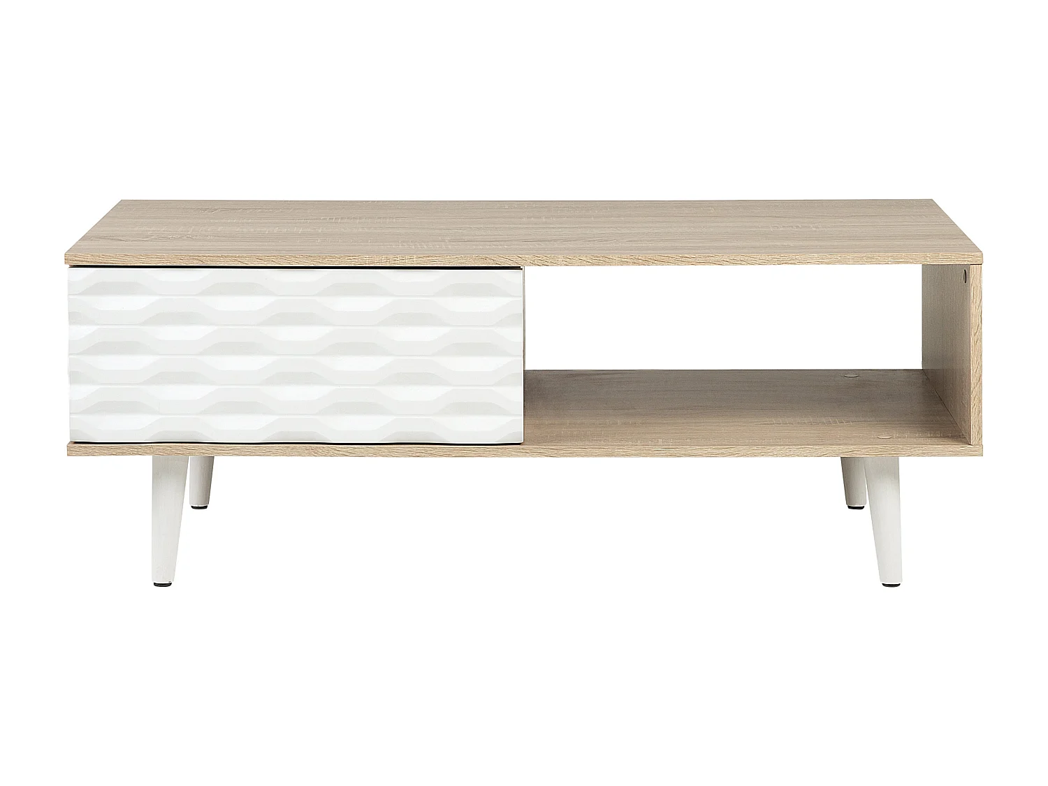 Table basse SWANSEA Marron clair avec rangement