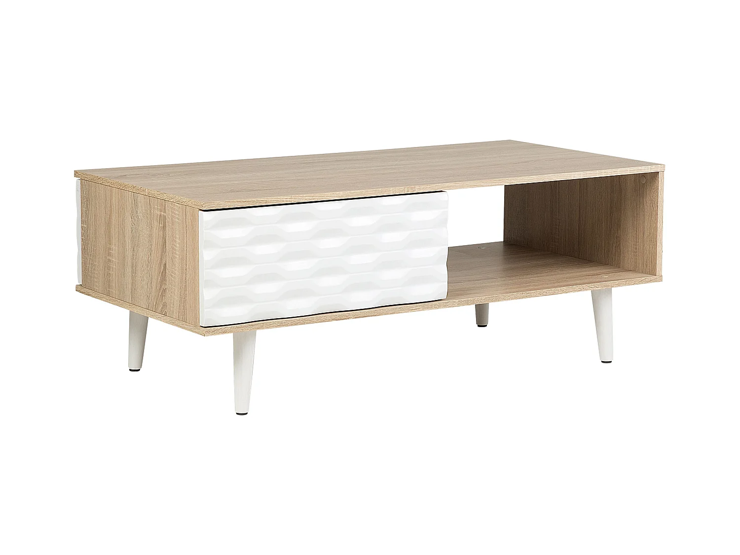 Table basse SWANSEA Marron clair avec rangement