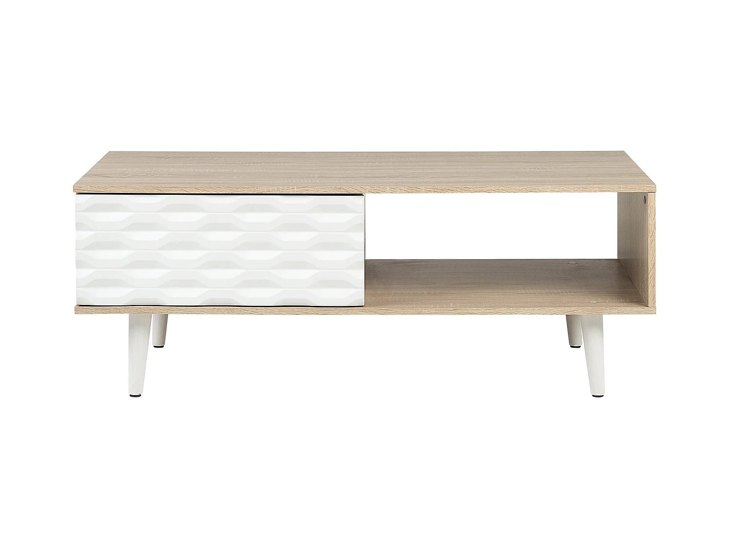 Salontafel SWANSEA Lichtbruin met opbergruimte