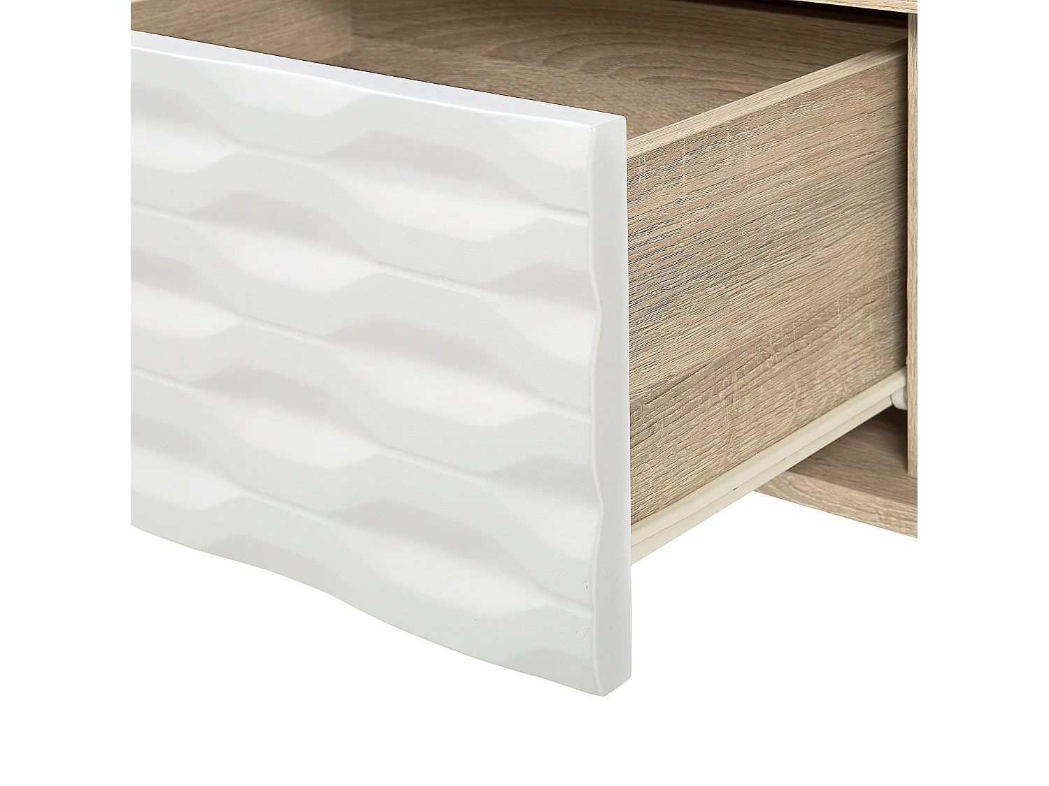 Mesa de centro SWANSEA Castanho claro com arrumação