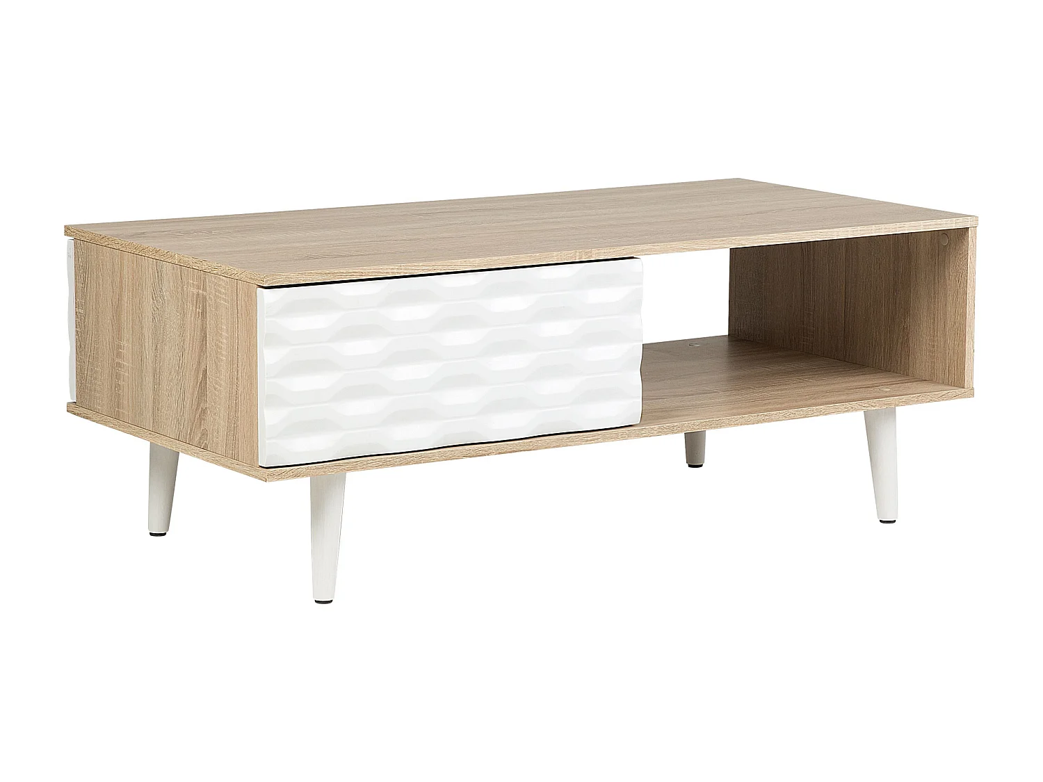 Salontafel SWANSEA Lichtbruin met opbergruimte