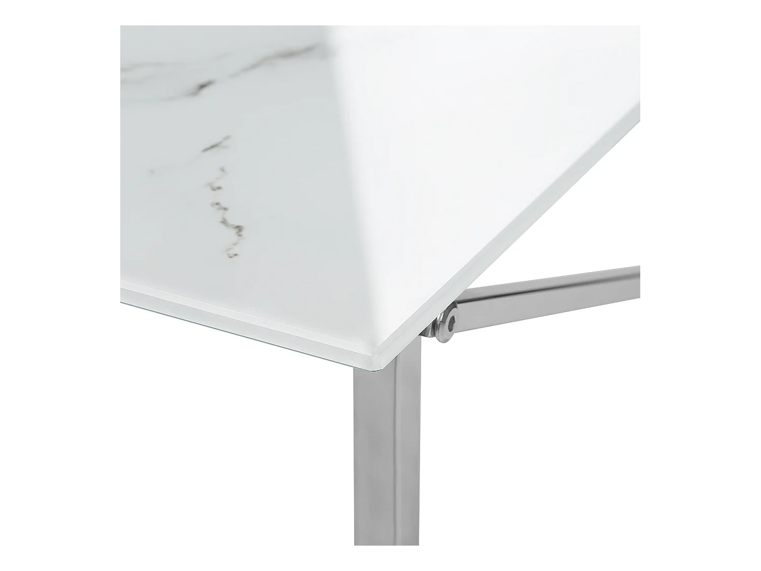 Table basse EMPORIA Verre de sécurité Marbre/argenté