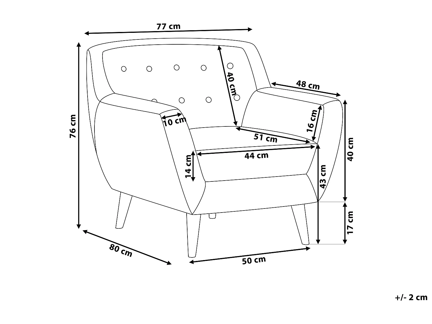 Fauteuil MOTALA Stof Lichtgrijs