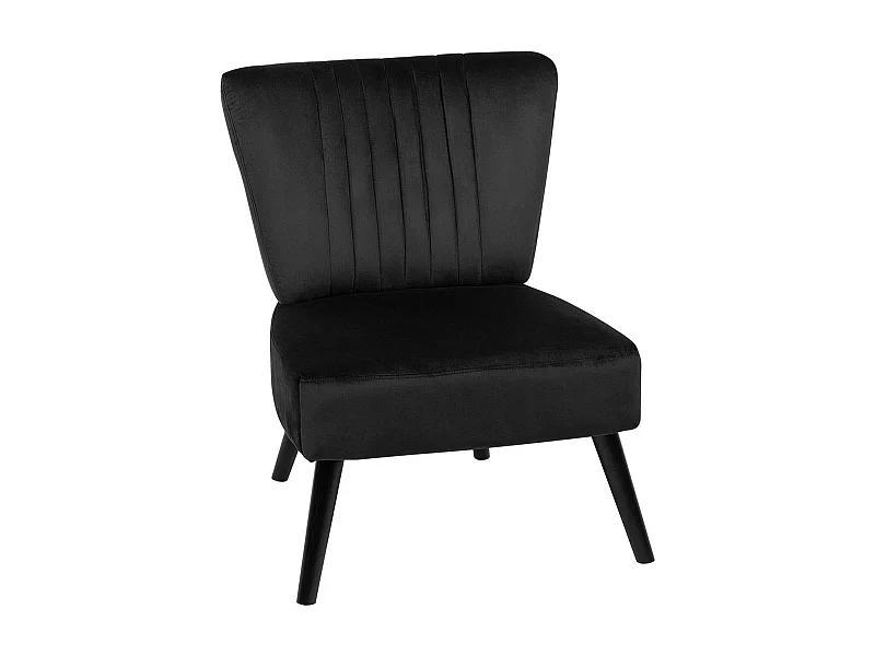 Fauteuil VAASA Velours Noir