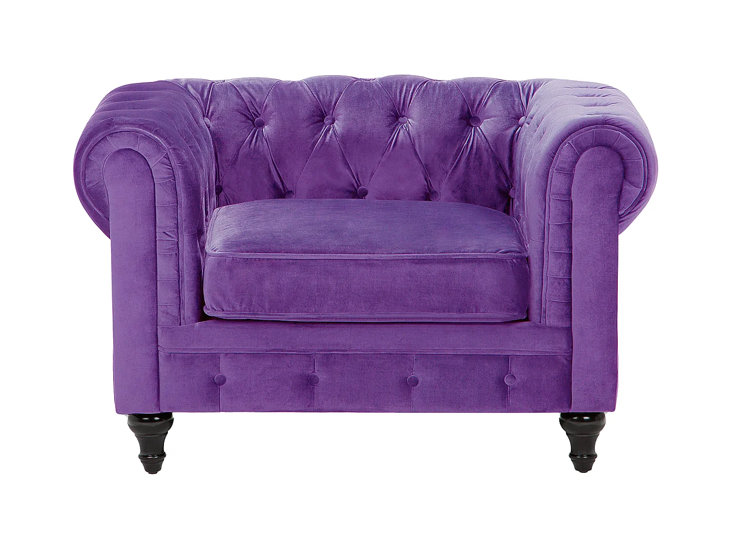 Fauteuil CHESTERFIELD Fluweel Paars