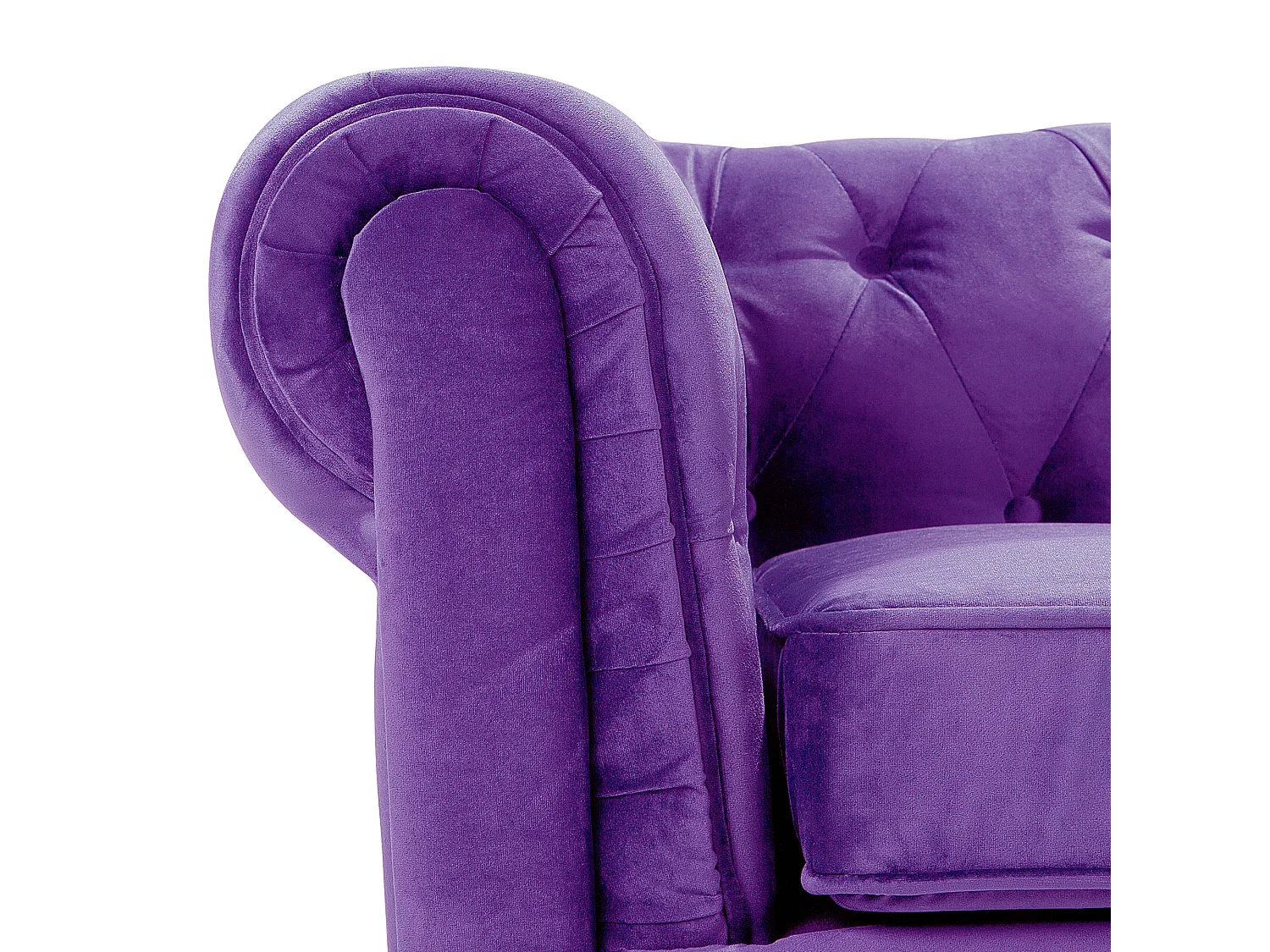 Fauteuil CHESTERFIELD Fluweel Paars