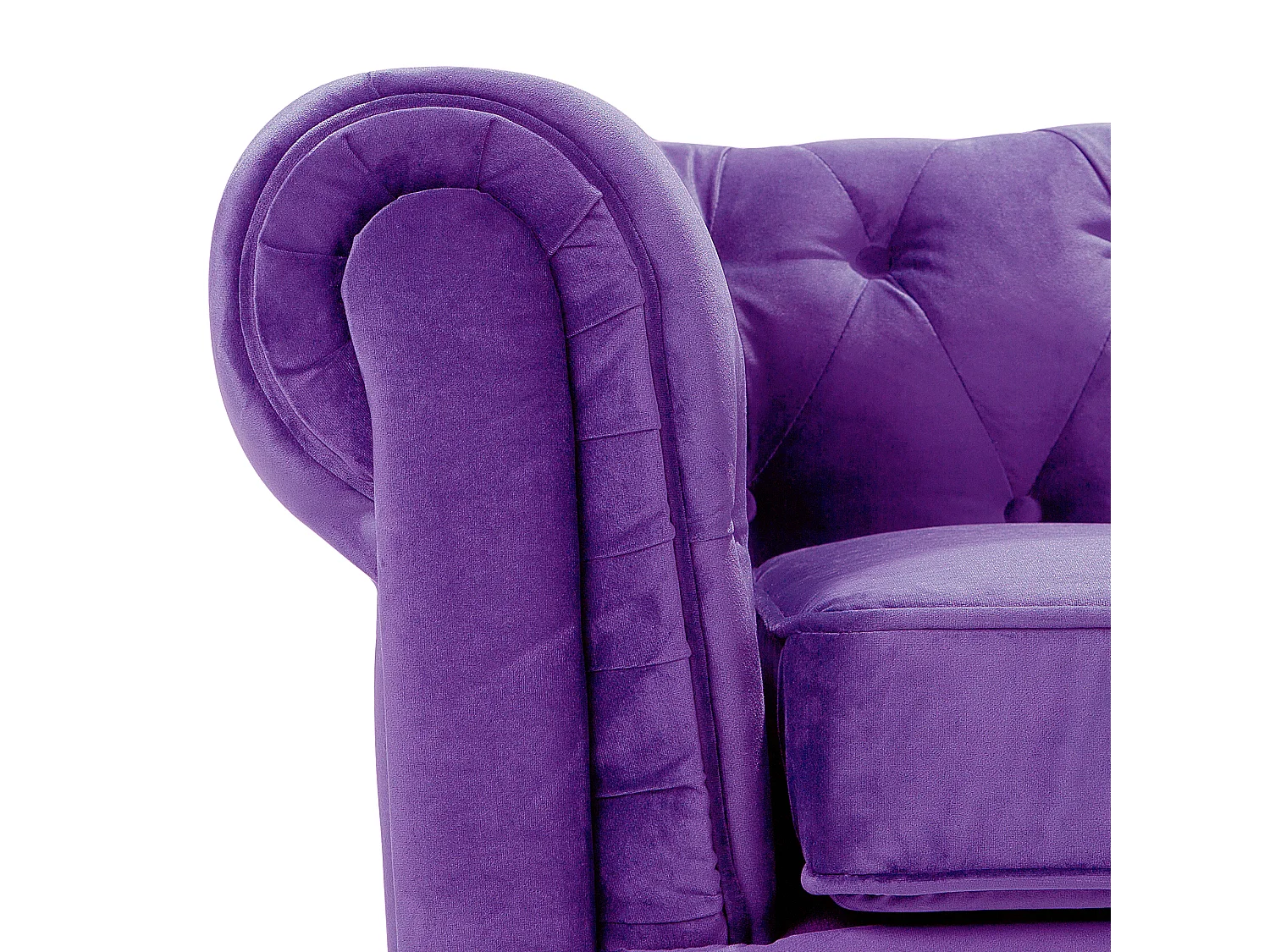 Fauteuil CHESTERFIELD Fluweel Paars