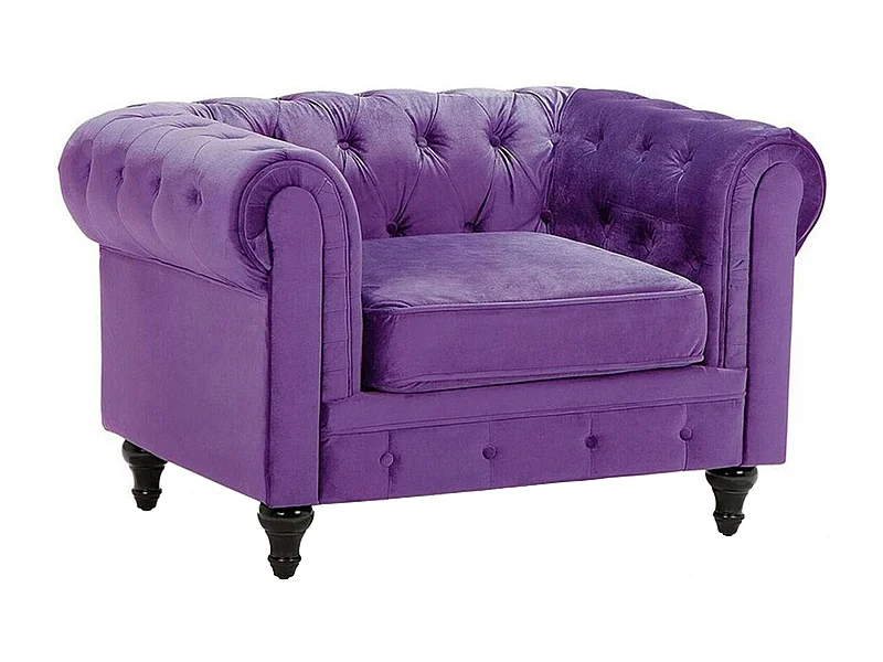 Poltrona CHESTERFIELD Velluto Viola