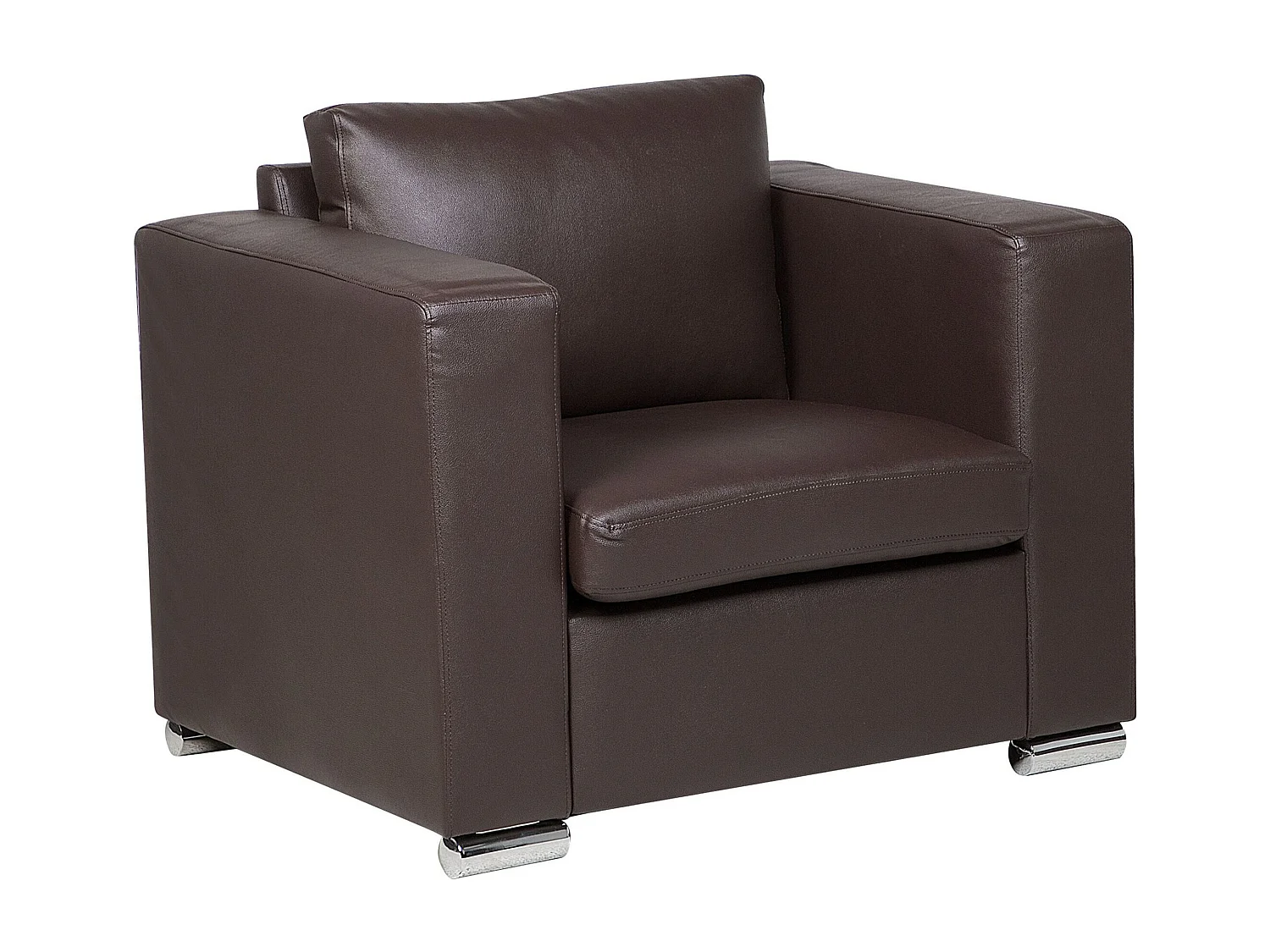 Fauteuil HELSINKI Leer Donkerbruin