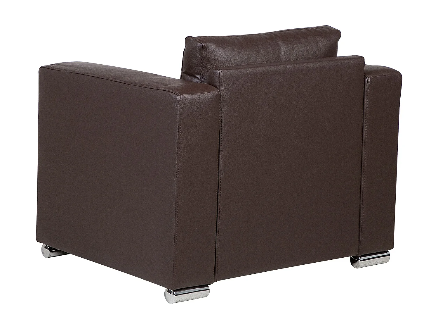 Fauteuil HELSINKI Leer Donkerbruin