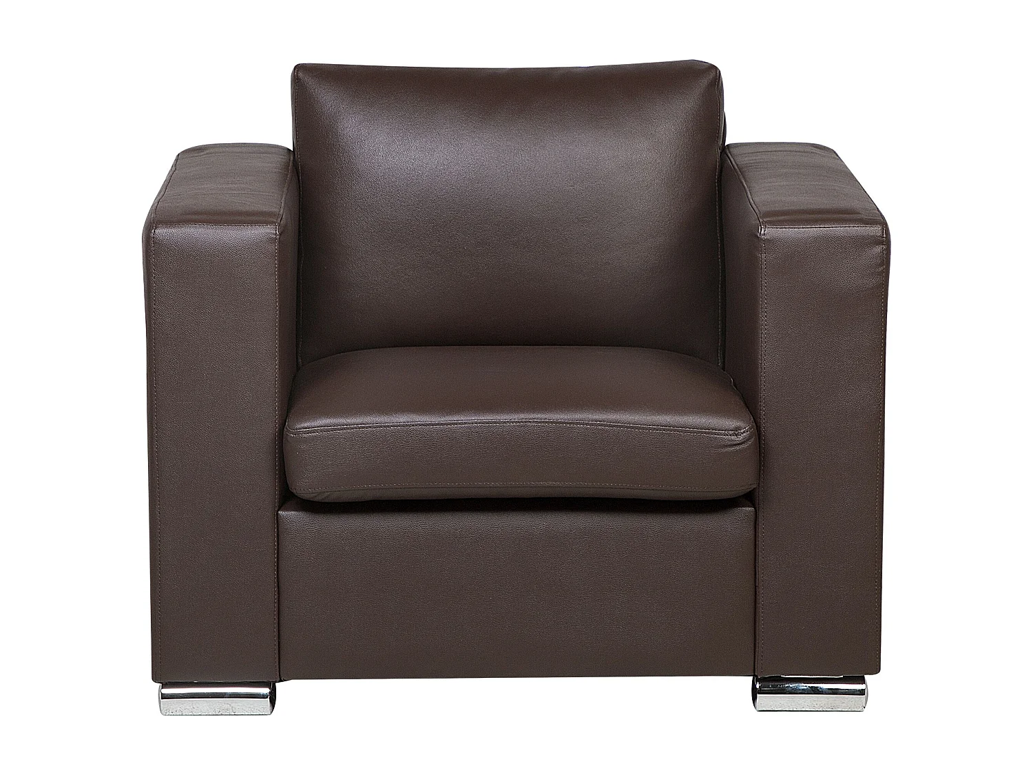 Fauteuil HELSINKI Leer Donkerbruin