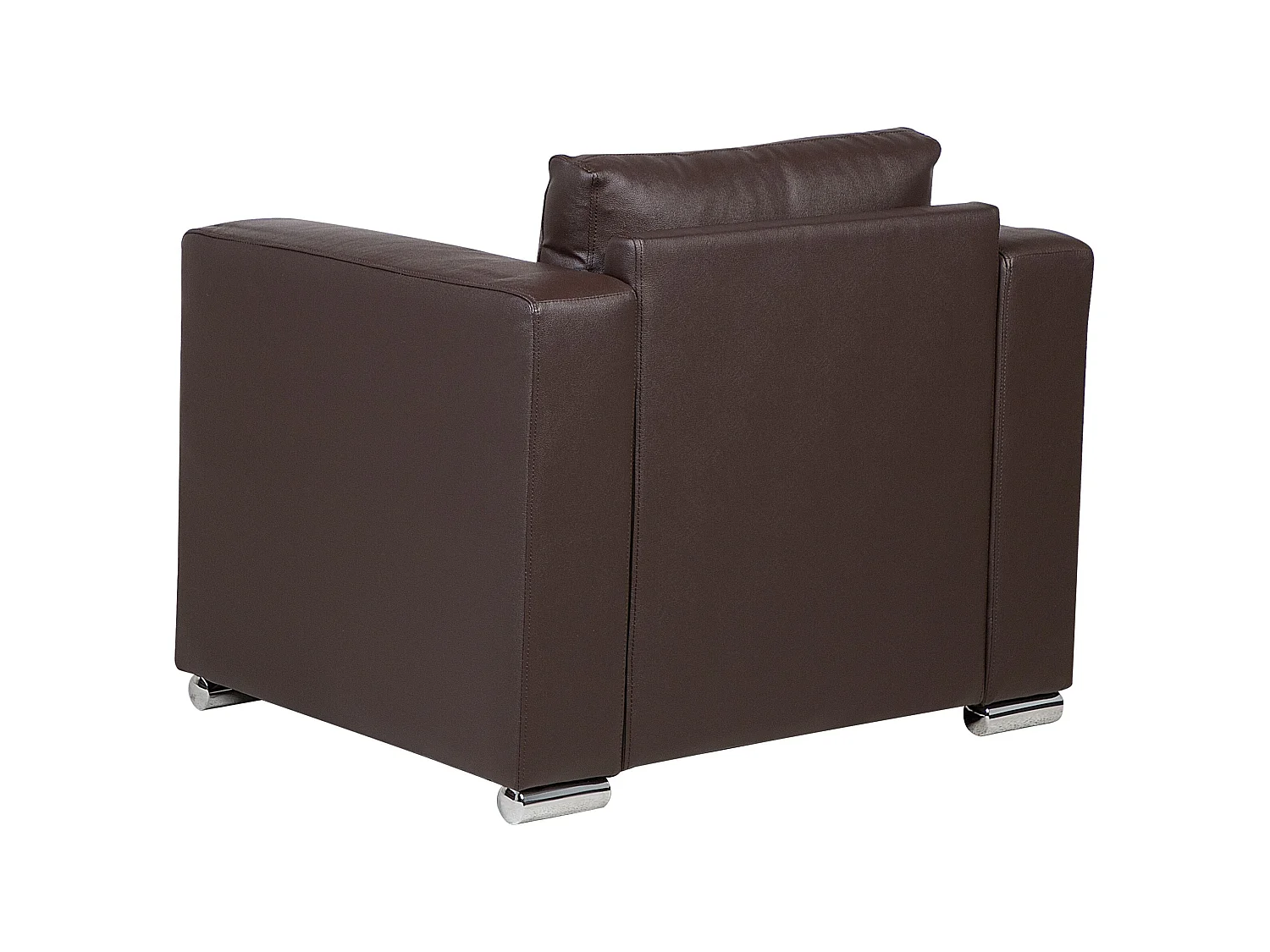Fauteuil HELSINKI Leer Donkerbruin