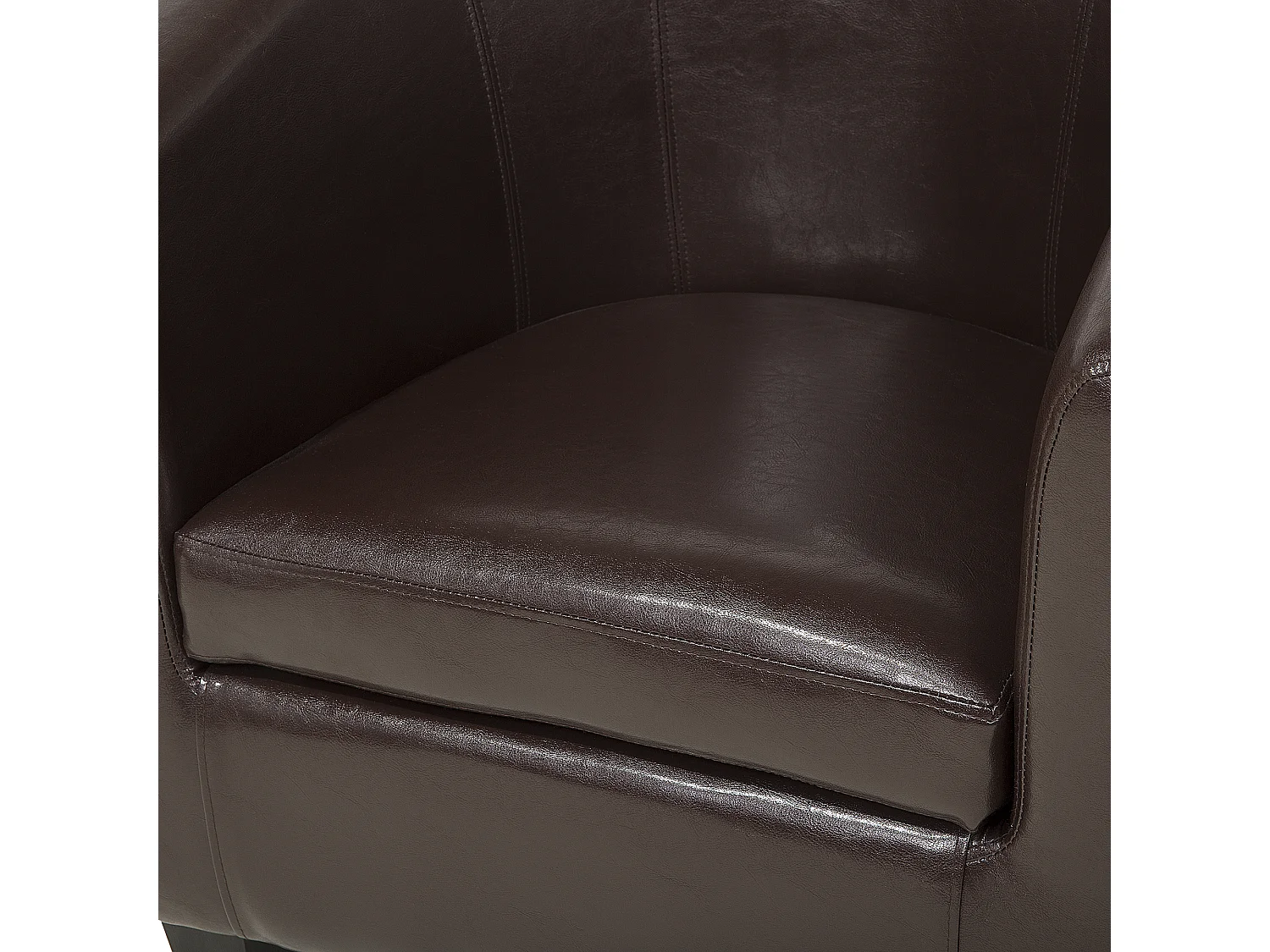 Fauteuil BORWICK Cuir PU Marron foncé