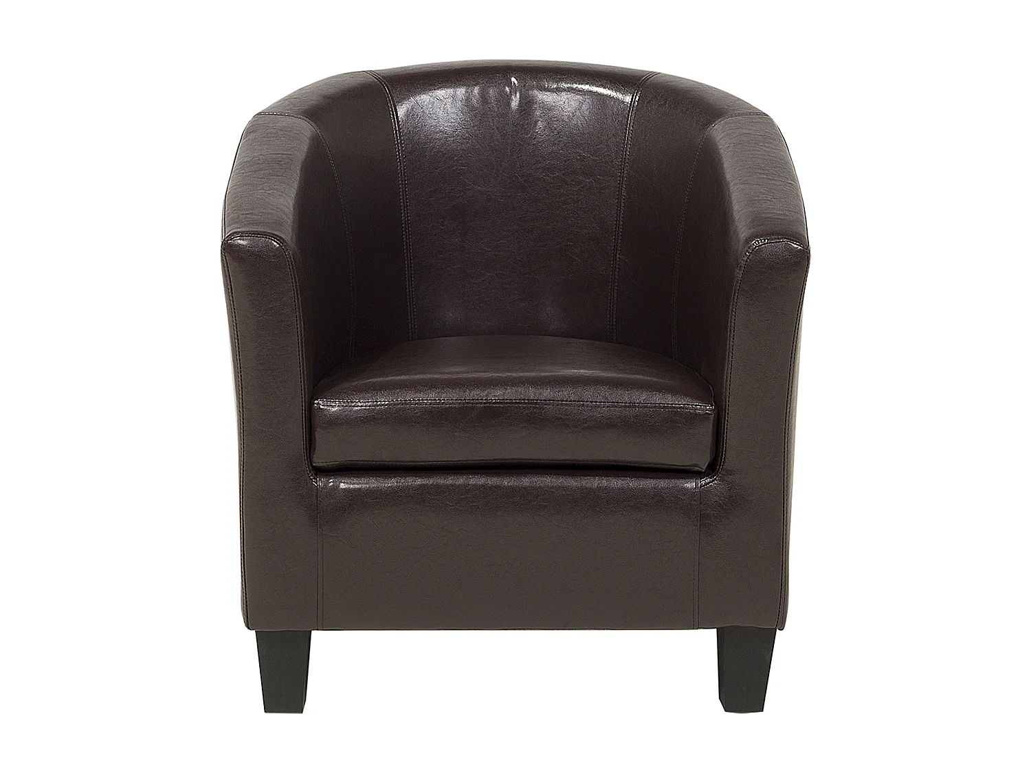 Fauteuil BORWICK Cuir PU Marron foncé