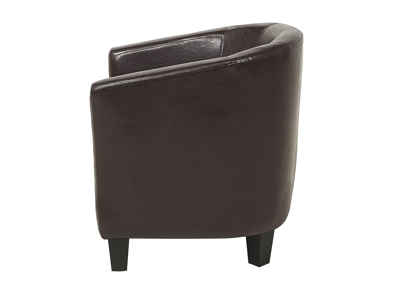 Fauteuil BORWICK Cuir PU Marron foncé