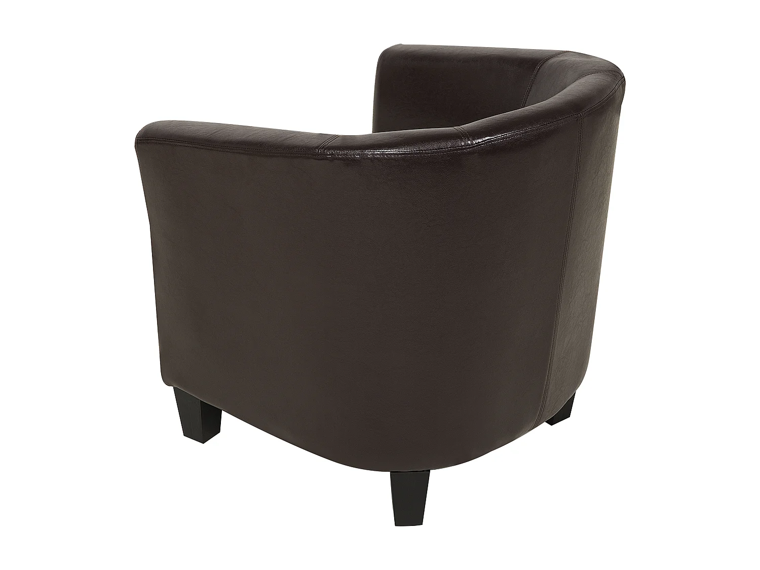 Fauteuil BORWICK Cuir PU Marron foncé