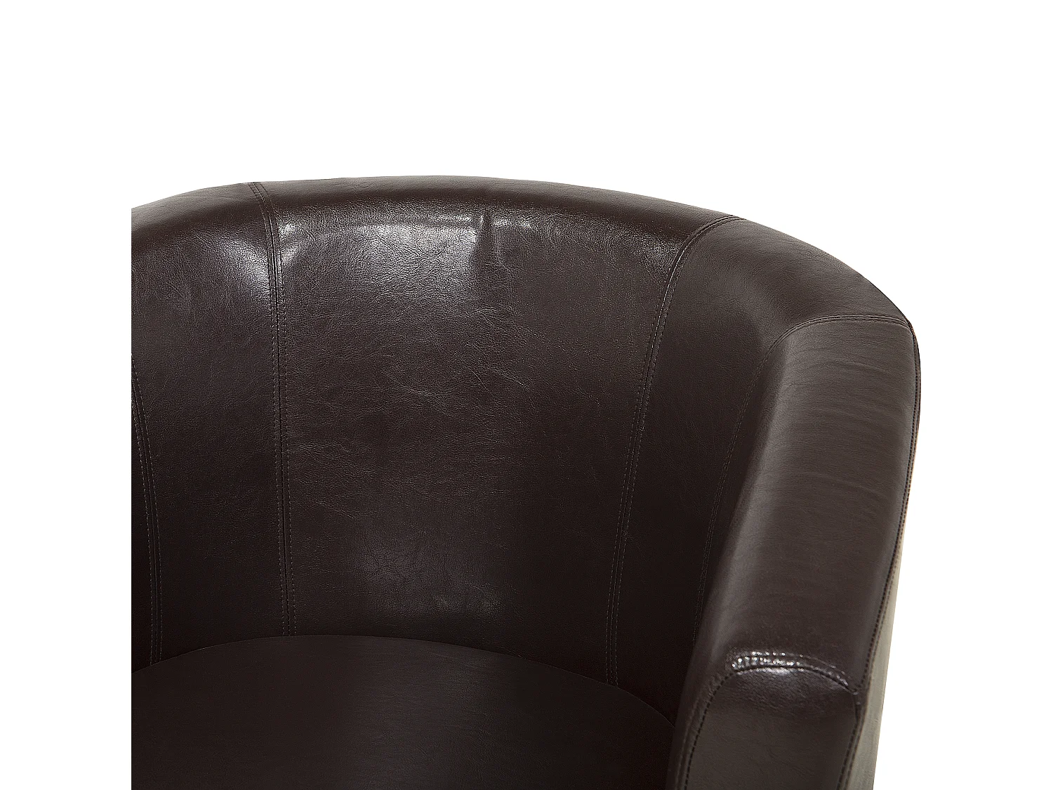 Fauteuil BORWICK Cuir PU Marron foncé