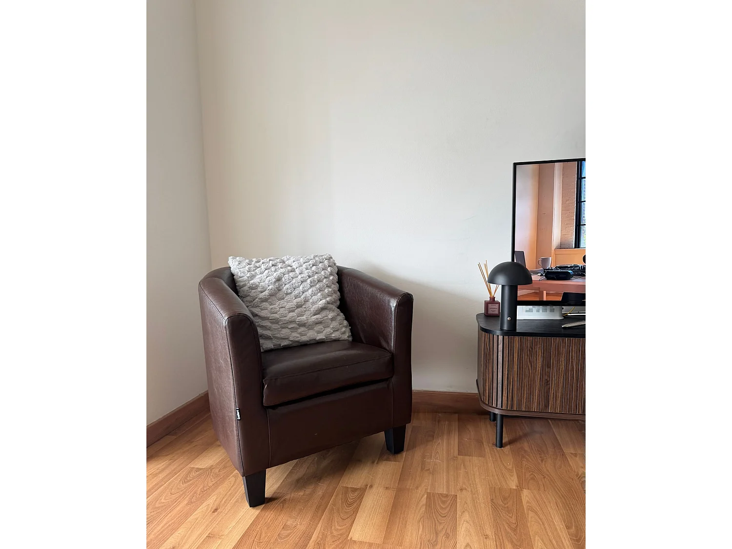 Fauteuil BORWICK Kunstleer Donkerbruin