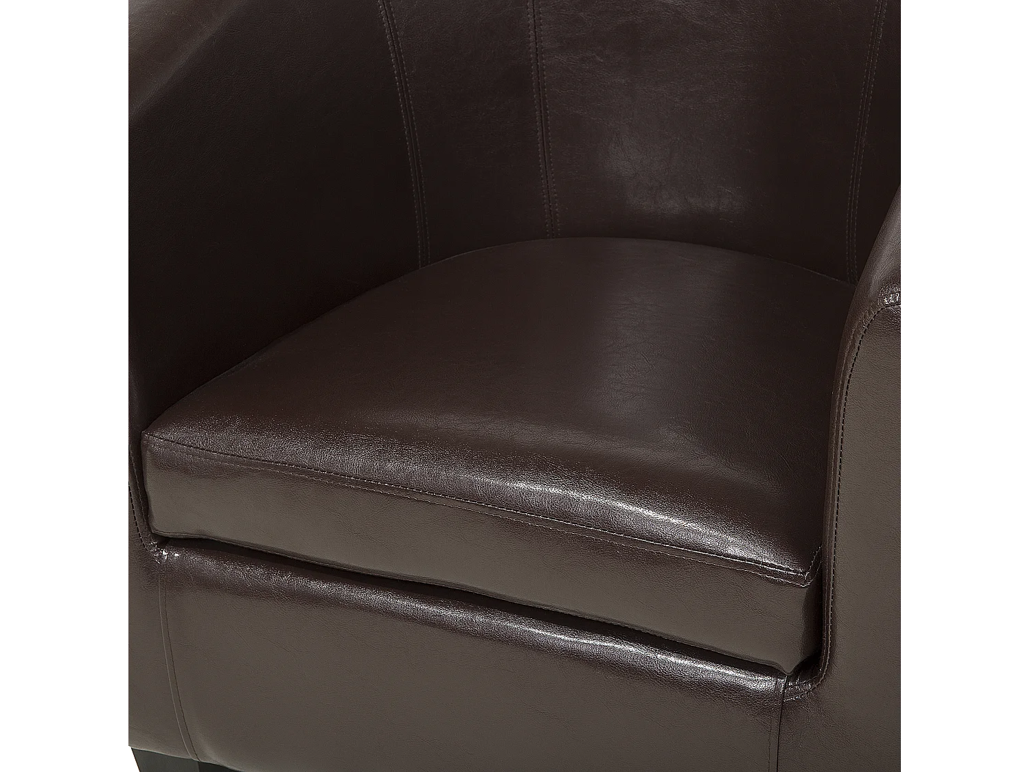 Fauteuil BORWICK Kunstleer Donkerbruin