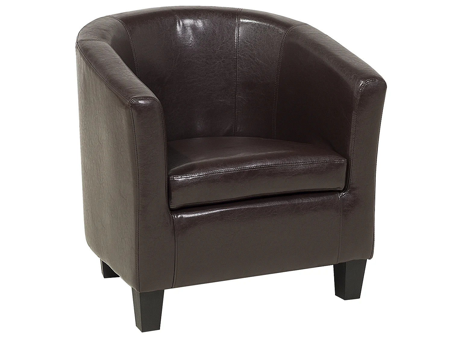 Fauteuil BORWICK Kunstleer Donkerbruin