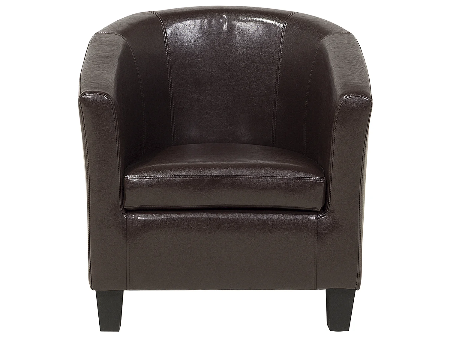 Fauteuil BORWICK Kunstleer Donkerbruin