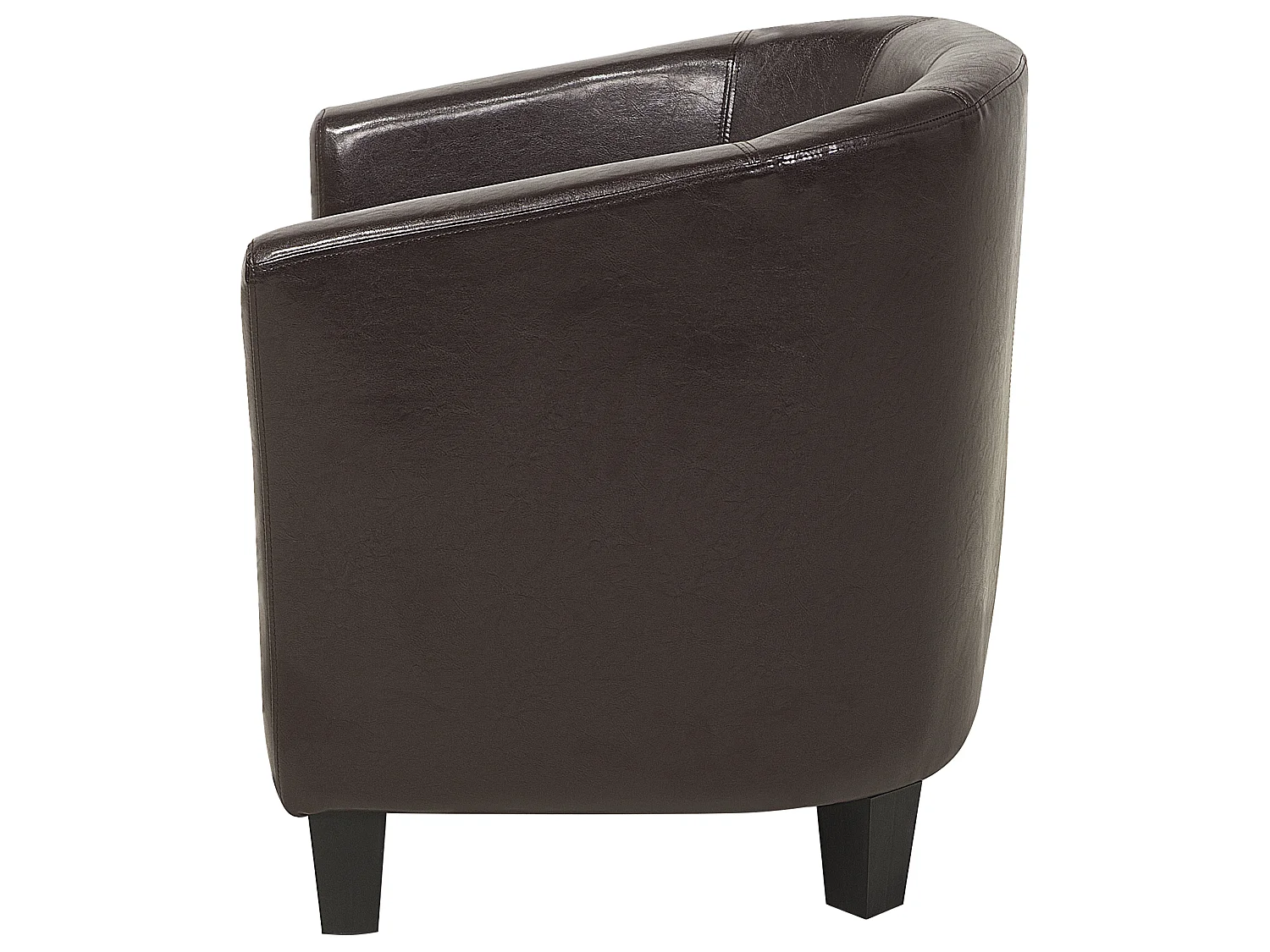 Fauteuil BORWICK Kunstleer Donkerbruin