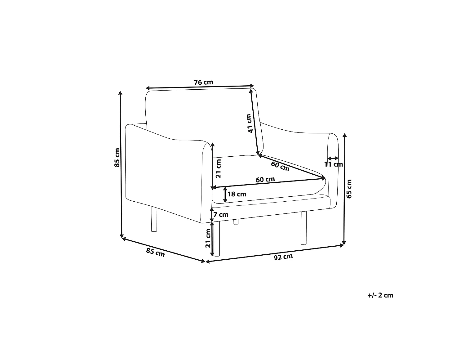 Fauteuil fluweel grijs VINTERBRO