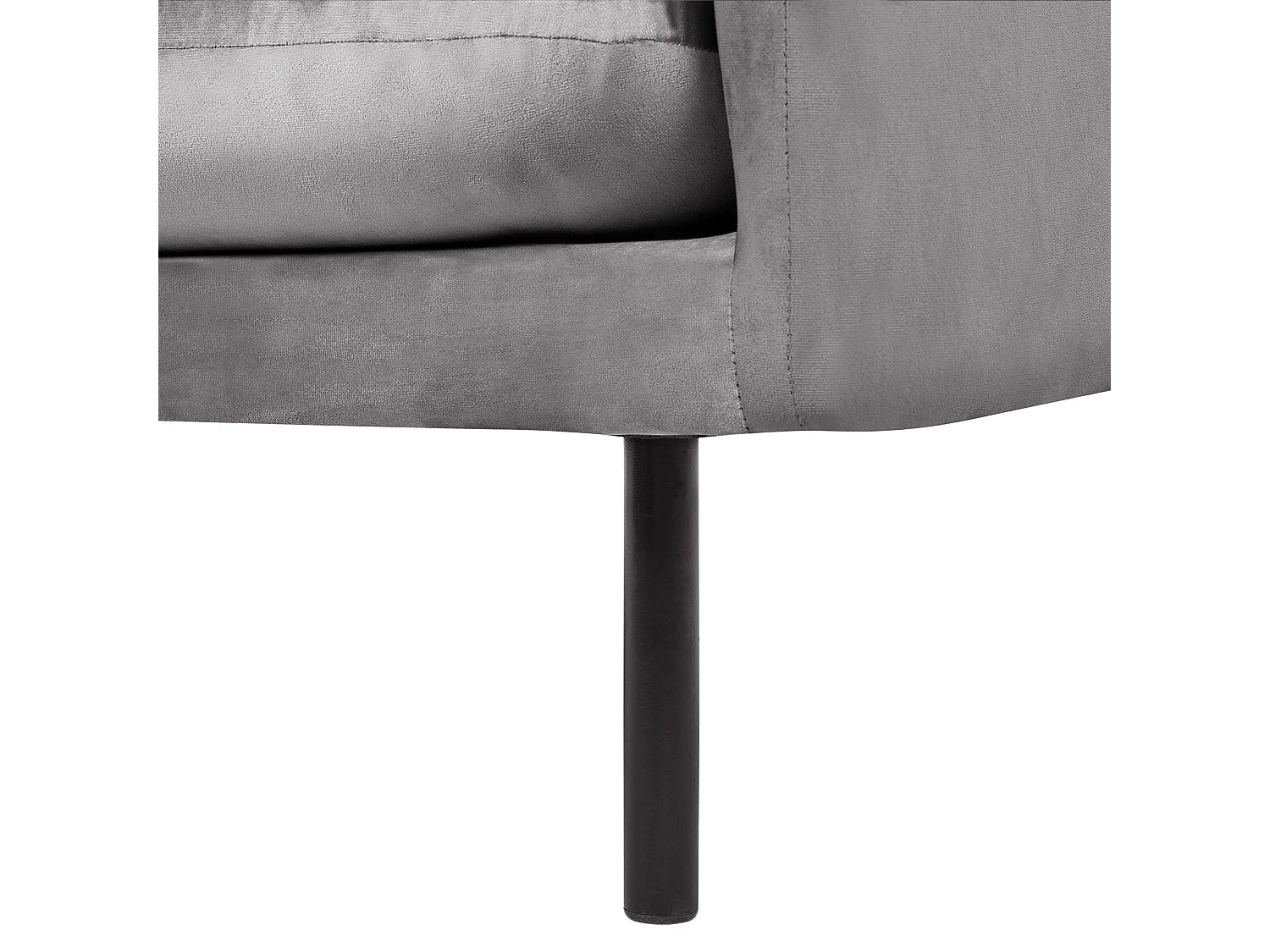 Fauteuil fluweel grijs VINTERBRO