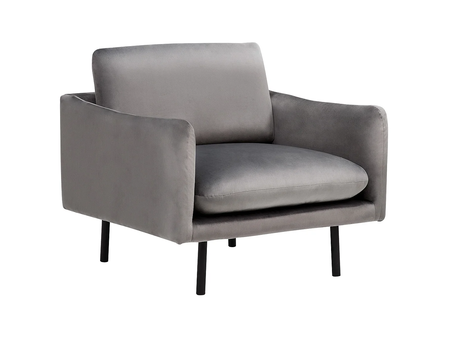 Fauteuil en velours gris VINTERBRO