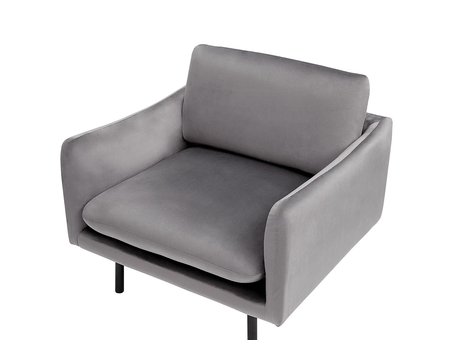 Fauteuil en velours gris VINTERBRO