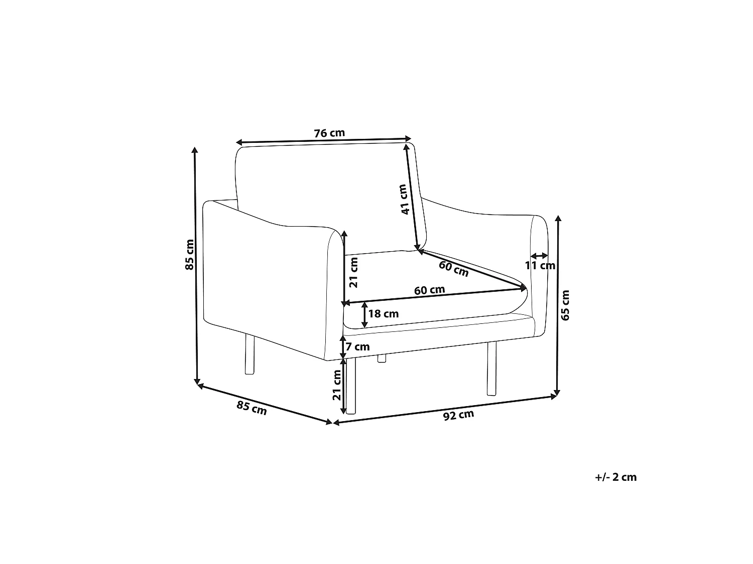 Fauteuil fluweel grijs VINTERBRO