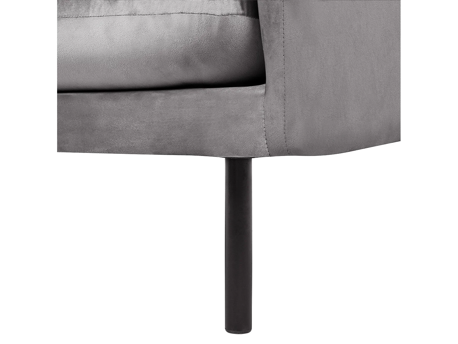 Fauteuil fluweel grijs VINTERBRO