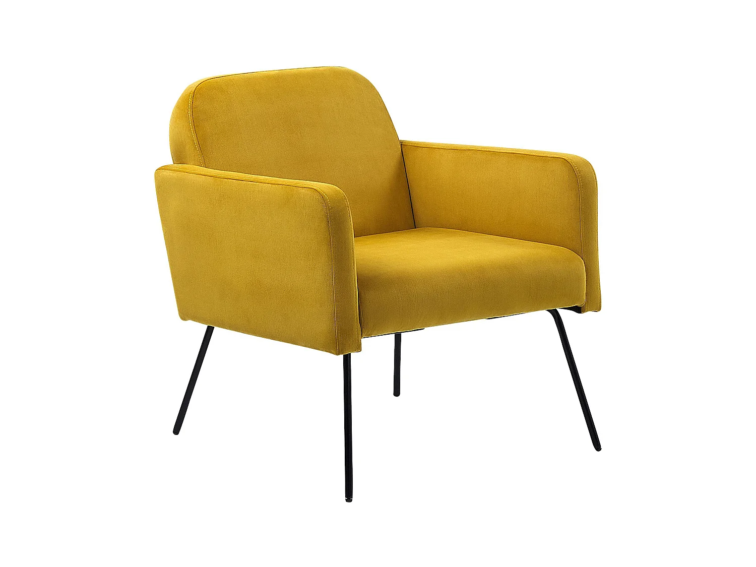 Fauteuil NARKEN Velours Moutarde