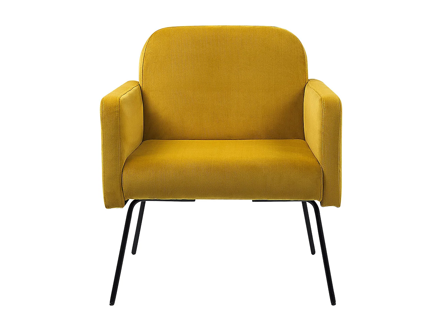 Fauteuil NARKEN Velours Moutarde