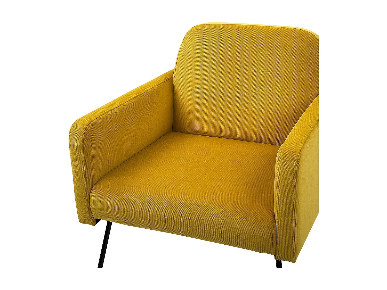 Fauteuil NARKEN Velours Moutarde