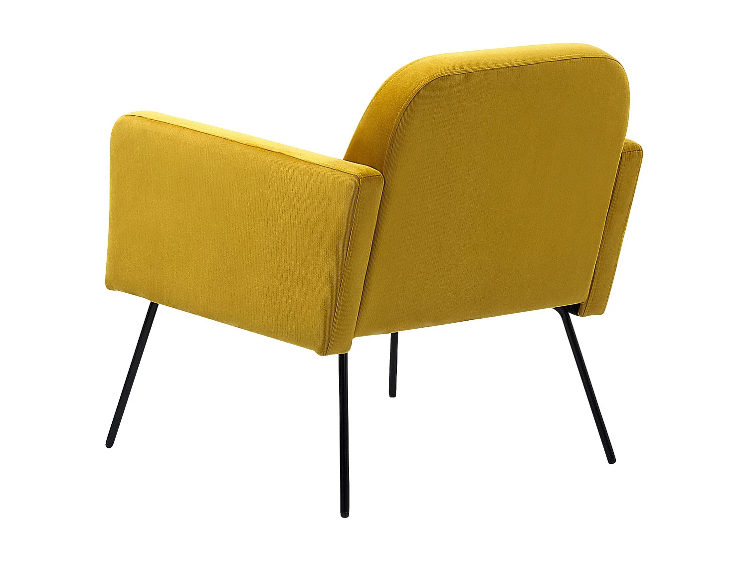 Fauteuil NARKEN Fluweel Mosterdgeel