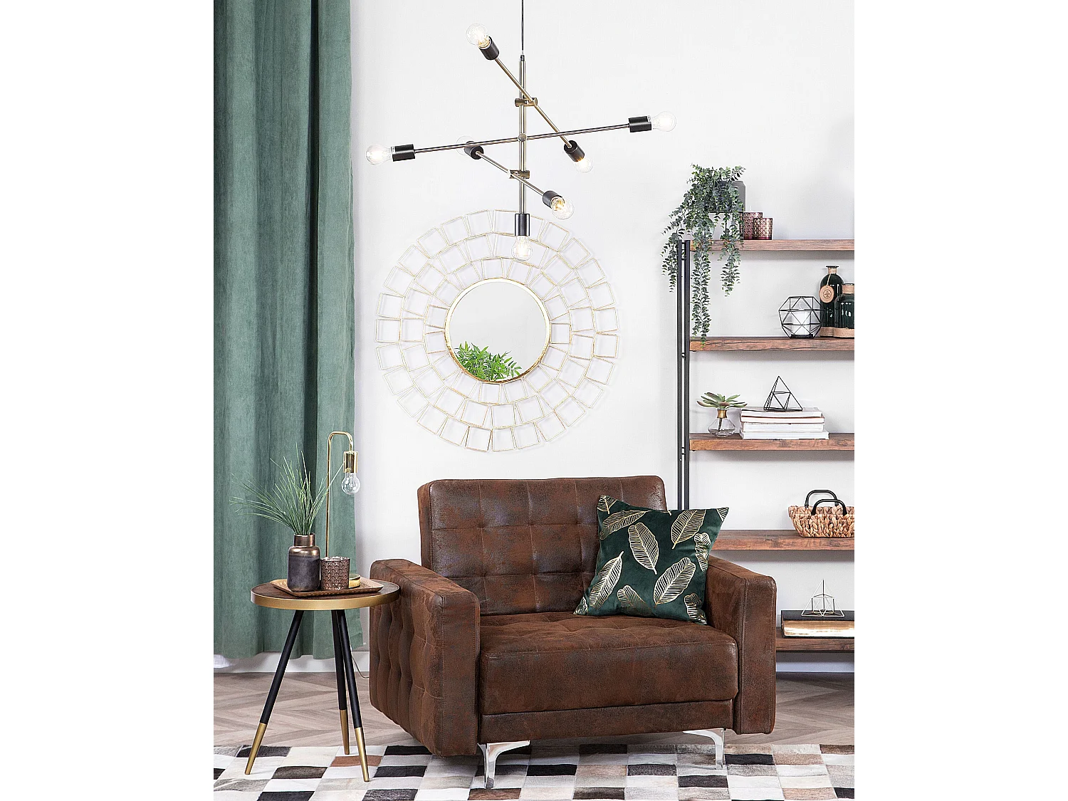 Fauteuil ABERDEEN Cuir PU Marron