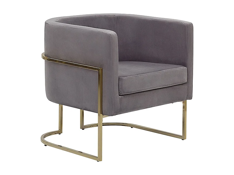 Fauteuil SIRKKA Velours Gris