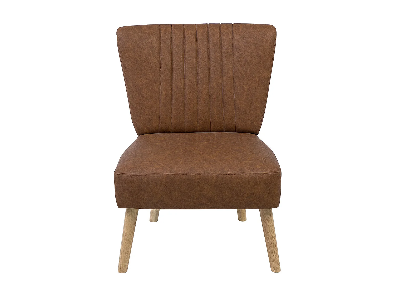 Fauteuil VAASA Kunstleer Goudbruin