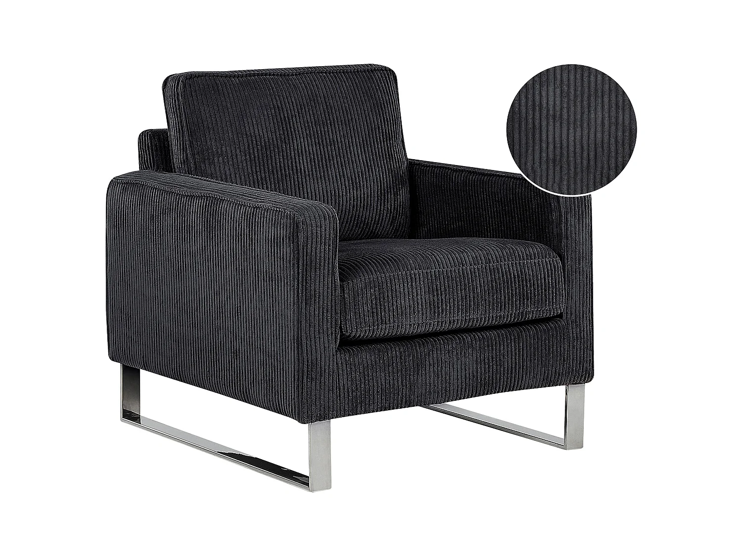 Fauteuil VIND Velours côtelé Noir