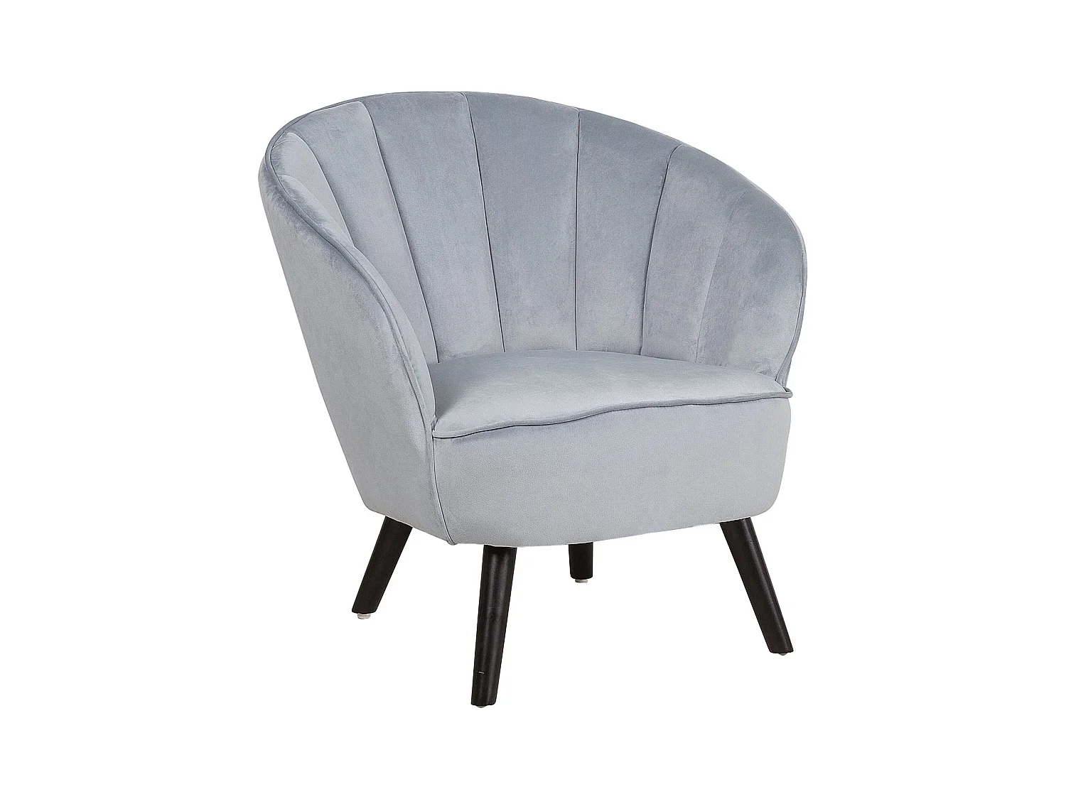 Fauteuil DALA Velours Gris clair