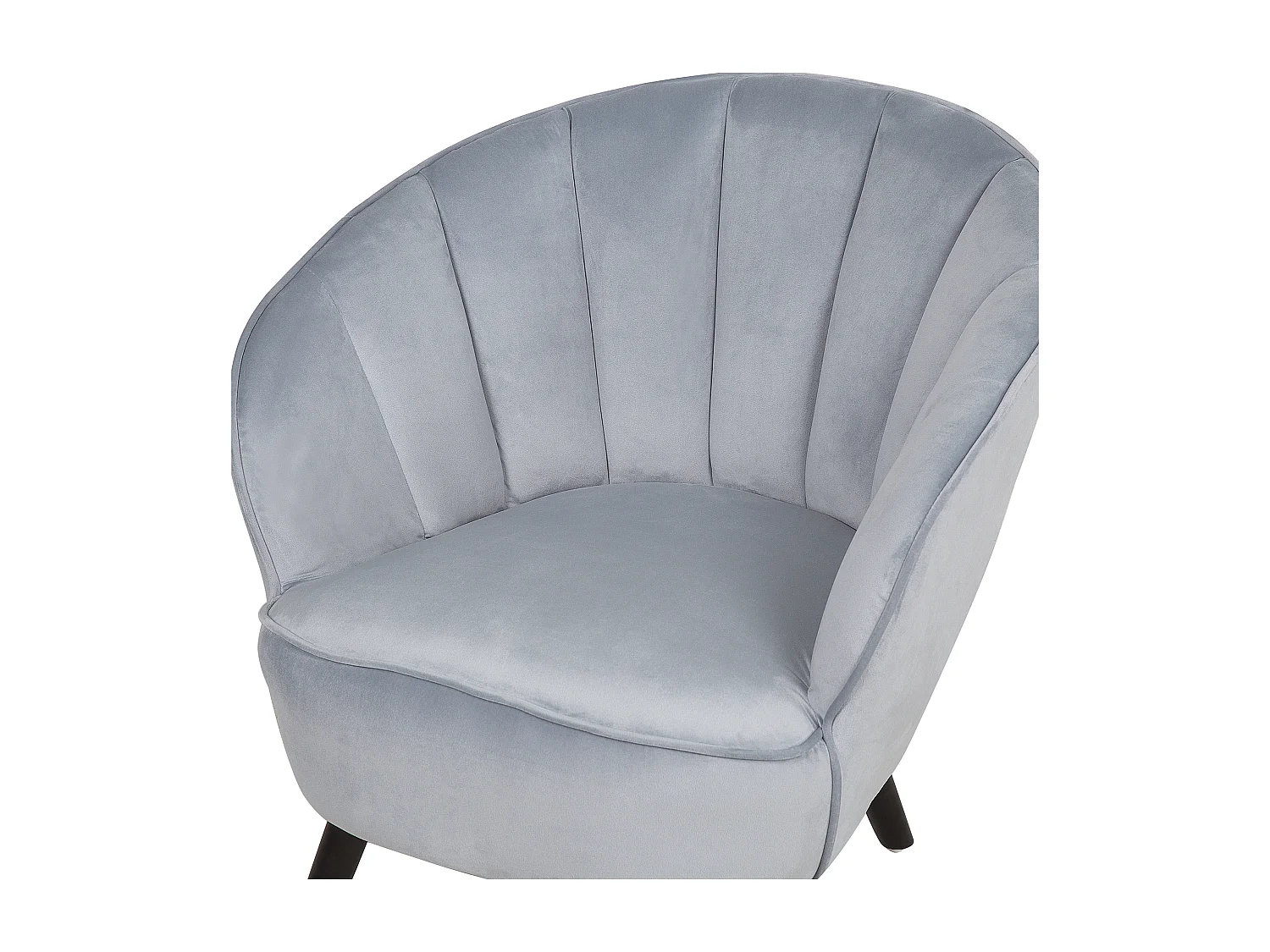 Fauteuil DALA Velours Gris clair