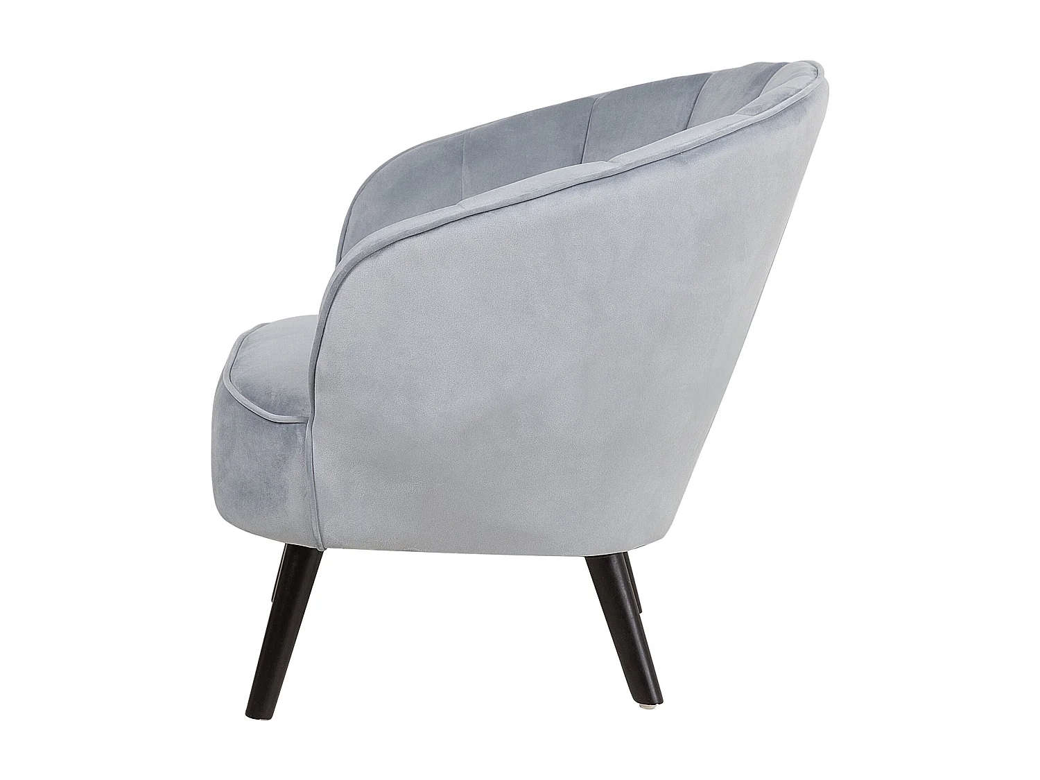 Fauteuil DALA Velours Gris clair
