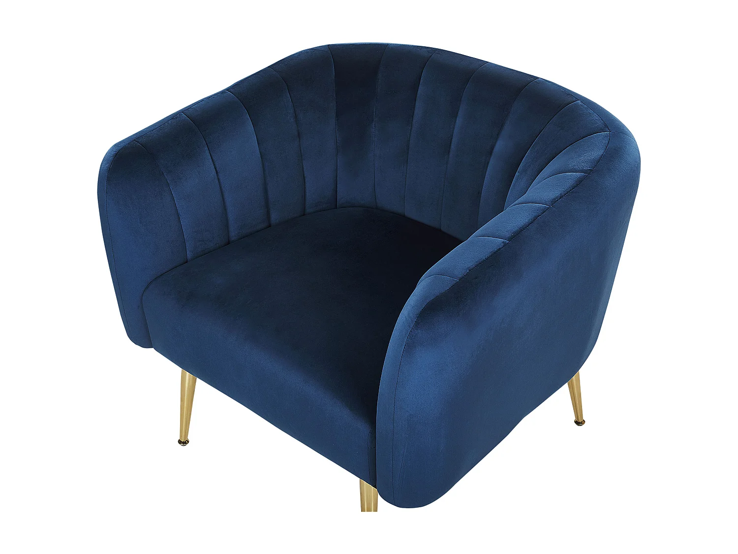 Fauteuil LACONIA Fluweel Donkerblauw