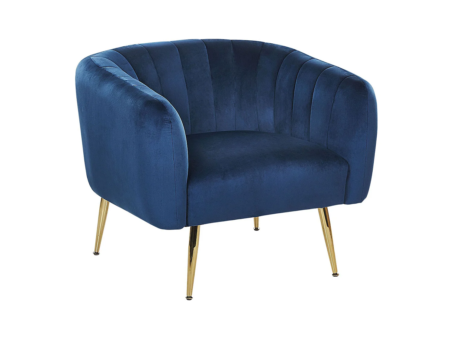 Fauteuil LACONIA Velours Bleu foncé